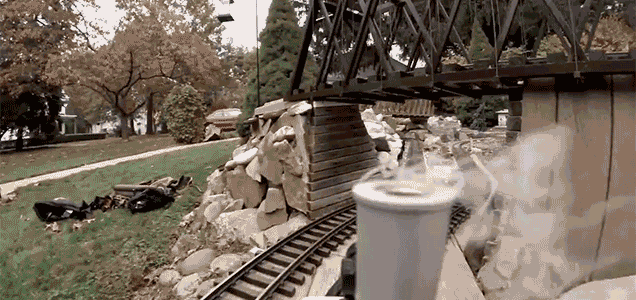 Ride Along On Tiny Trains With A GoPro Strapped To A Model Railroad