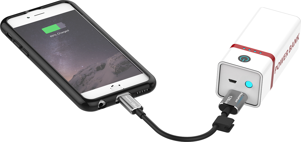 This Tiny iPhone Charger Has 128GB Of Extra Storage Built Right In