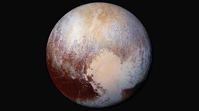 Pluto Looks Dazzling In This New Exaggerated Colour Image