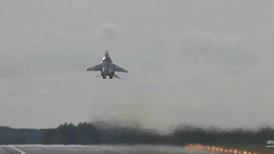 Watch A MiG-29 Take Off And Immediately Shoot Up Vertically Into The Sky