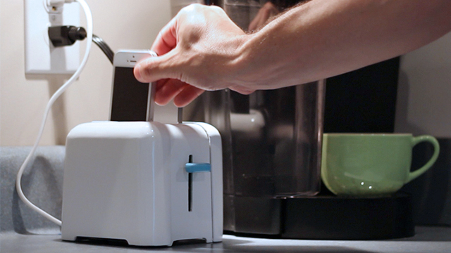 A Toaster That Charges Your Phones And Keeps Cables Hidden Away