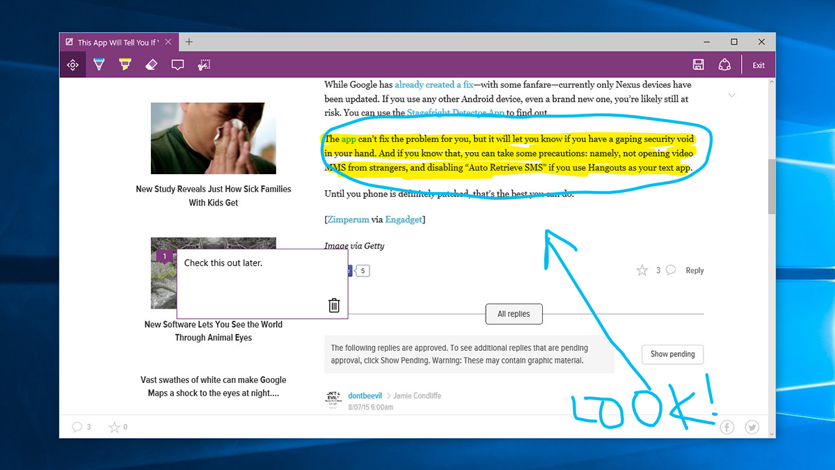 Write And Draw On Web Pages With Microsoft Edge