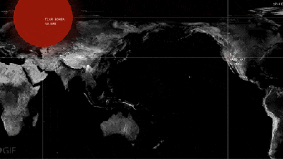 Stunning Map Visualisation Shows Every Nuclear Detonation Since 1945
