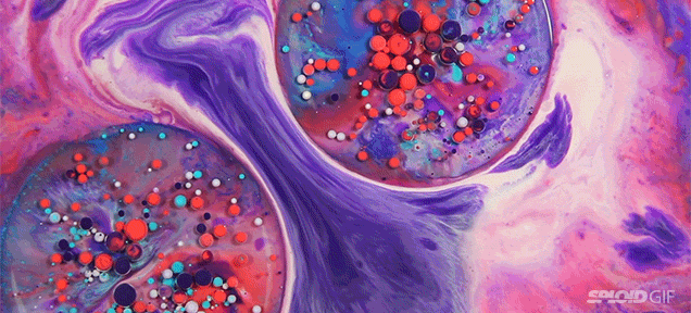 The Mesmerising Colours Of Paint Swirling Around Together