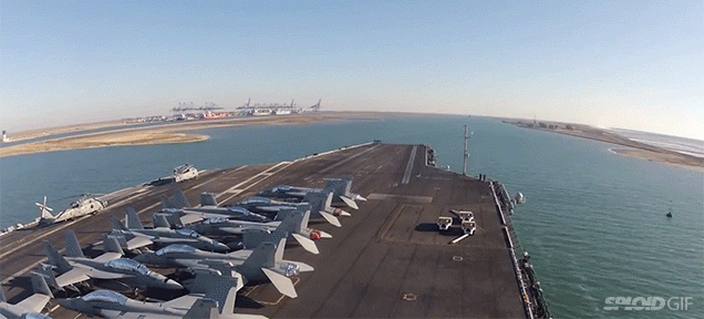 Cool Video Of A US Aircraft Carrier Crossing The New Suez Canal For The First Time