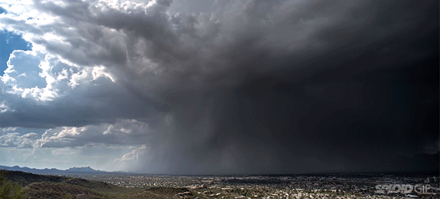This Wet Microburst Is Like The Sky Turning On A Giant Faucet