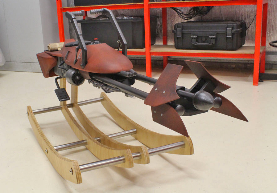 The Dad Of The Year Built His Daughter A Custom Speeder Bike Rocking Horse 