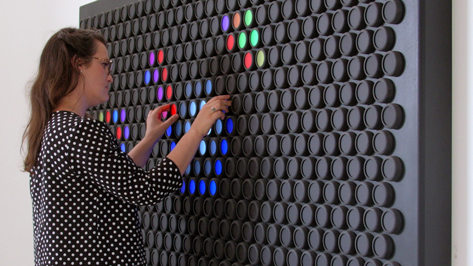 A Gigantic Upgraded Lite-Brite With Colour-Changing Dials Instead Of Pegs