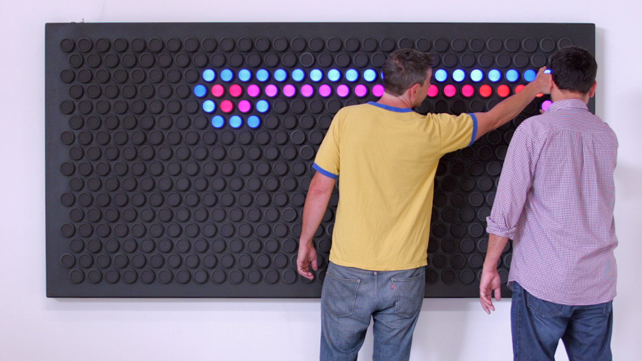A Gigantic Upgraded Lite-Brite With Colour-Changing Dials Instead Of Pegs