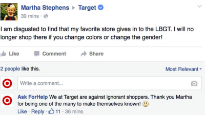 Man Pretends To Be Target Rep, Trolls Angry Idiots On Facebook All Day