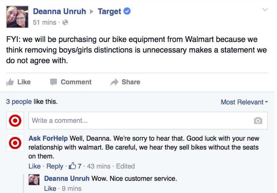 Man Pretends To Be Target Rep, Trolls Angry Idiots On Facebook All Day