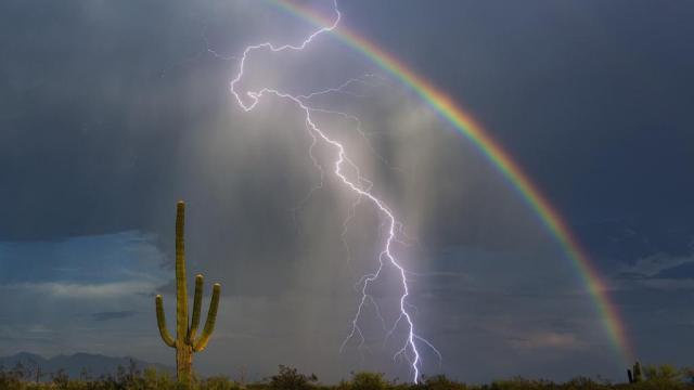 Rainbow Lightning Is A Rare Sight