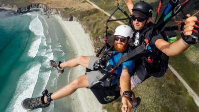 Soaring Over Big Sur On A Paraglider