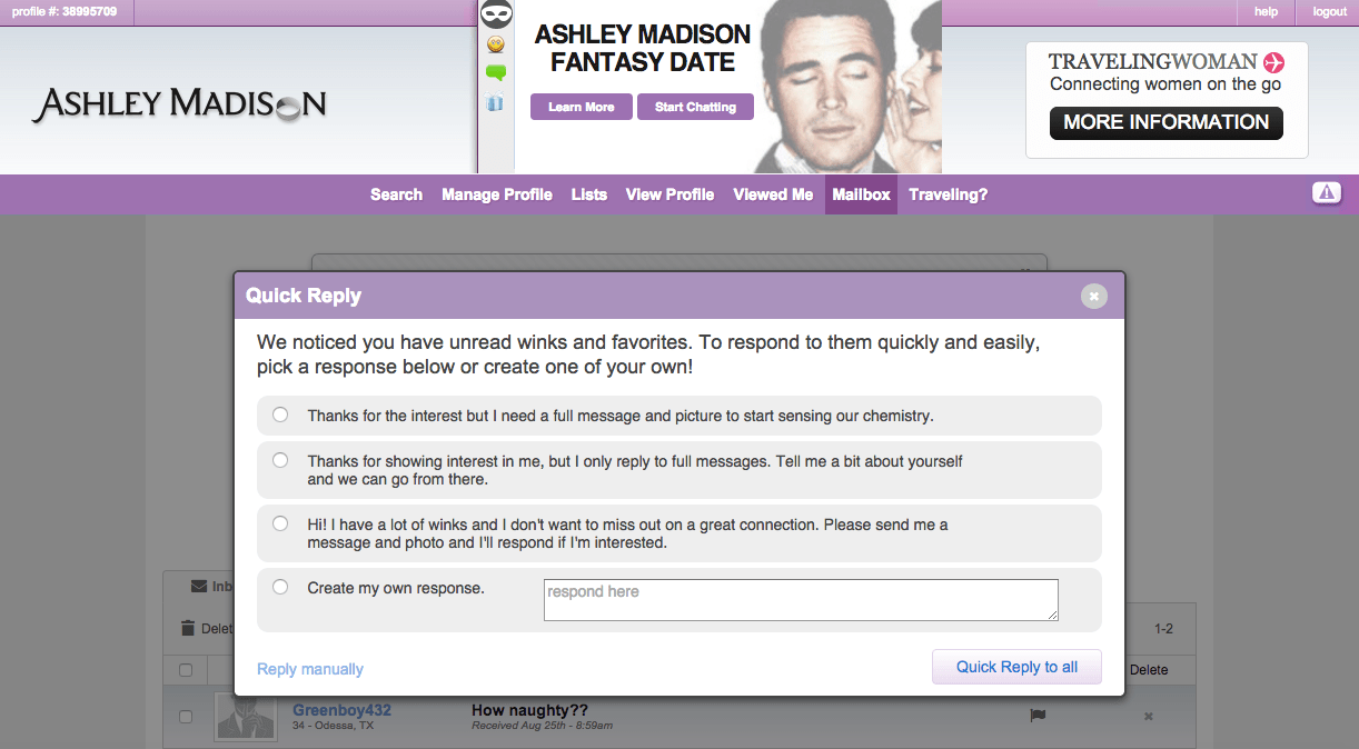 Almost None Of The Women In The Ashley Madison Database Ever Used The Site