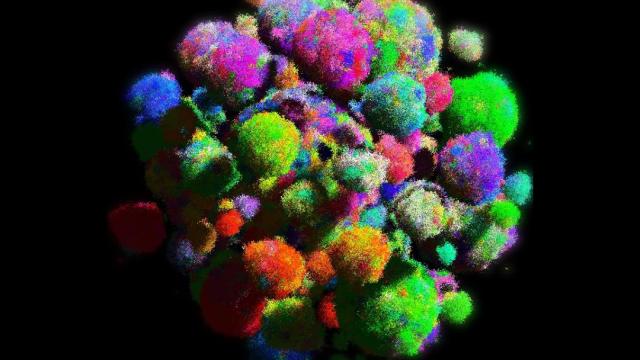 This Messy Mass Of Colourful Orbs Shows How Cancer Grows