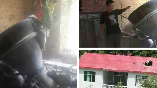 Part Of A Rocket Engine Landed In This Guy’s Living Room