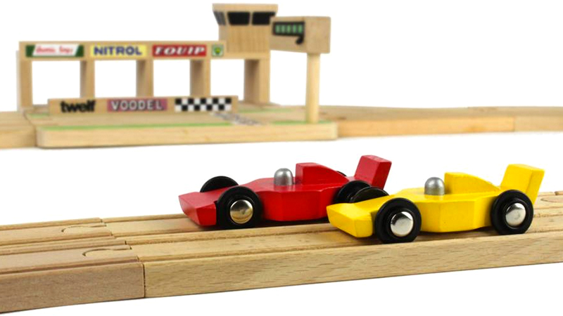 Upgrade Your Kid’s Wooden Train Set To A Formula 1 Circuit