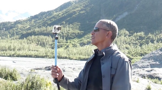 Obama’s Running Wild In Alaska With A Selfie Stick