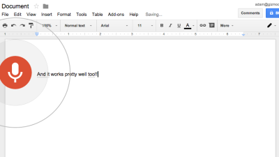 You Can Now Type With Your Voice In Google Docs