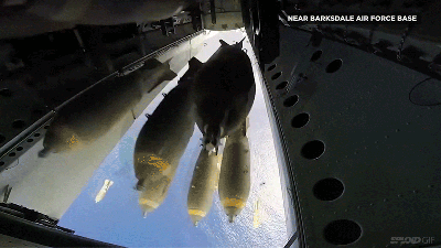 Cool Video Shows A Spectacular B-52 Bombing Run From Inside The Weapons Bay