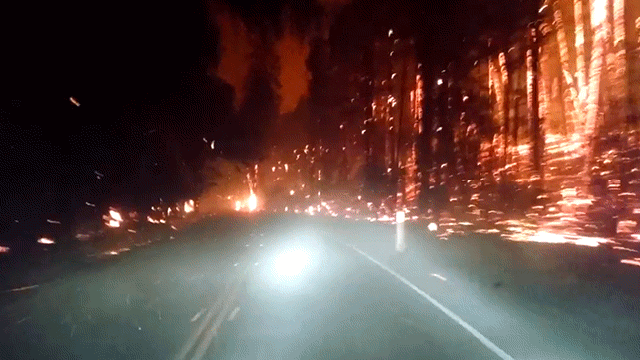 Driving Through A Fire Looks Like Going Through Hell