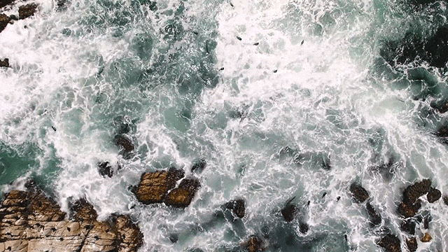 This Stunning Aerial View Of The Coast Is Like A Moving Painting