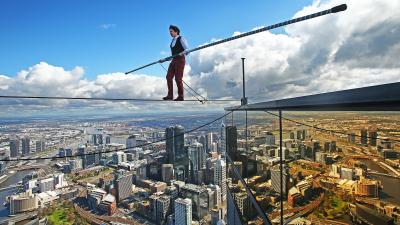 The Highest Tightrope Walk In The Southern Hemisphere Looks Terrifying