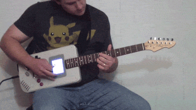 Play Pokémon While Shredding Hot Riffs With This Combination Electric Guitar And Game Boy