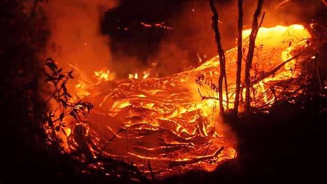 Watch Flowing Lava Scorch The Earth