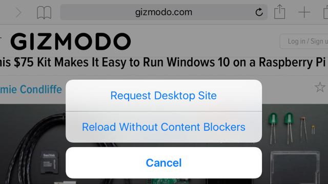 There’s An Easy Way To Quickly Disable iOS 9’s Content Blocking In Safari