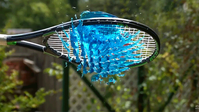 Hitting Jell-O With A Tennis Racket Gloriously Slices It All Up