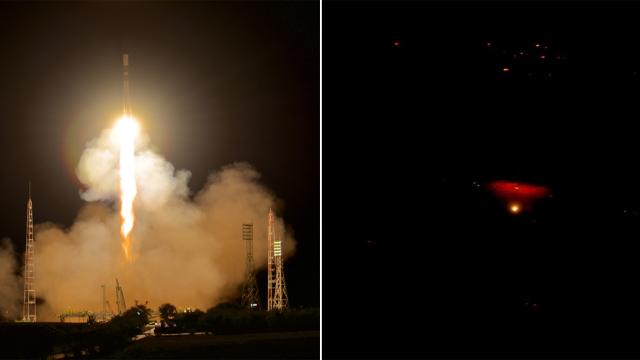 This Is The Latest Soyuz-Progress Launch  —  Viewed From The Space Station