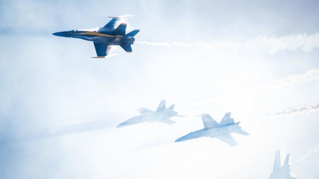 The F-18 Blue Angels Look Truly Angelic In This Photo
