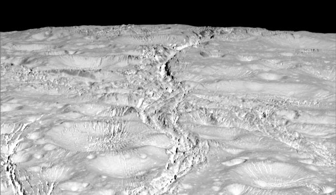 Cassini Reveals Enceladus’ North Pole In Glorious Detail