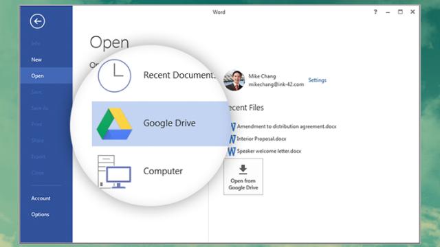 This Plug-In Puts Google Drive Inside Microsoft Office