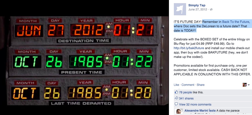 Remember All Those Days Everyone Said It Was The Day From Back To The Future… That Day Was Yesterday!