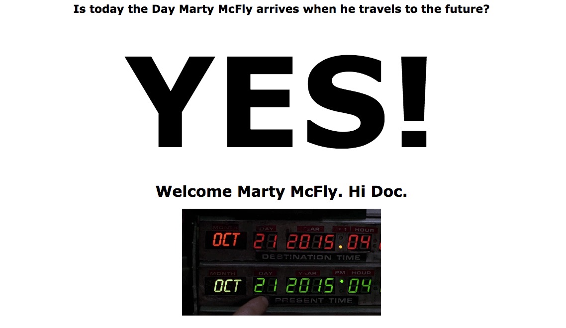 Remember All Those Days Everyone Said It Was The Day From Back To The Future… That Day Was Yesterday!