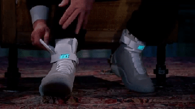 Michael J. Fox Tries On His Self-Lacing Nike Mags For Jimmy Kimmel