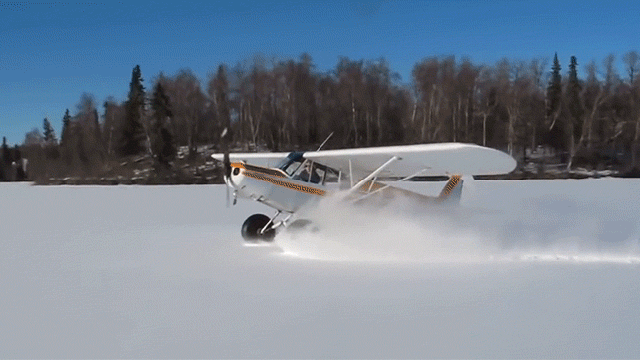 A Plane Landing In The Snow And Doing Doughnuts Is The Funnest Thing