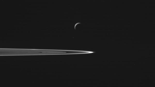Here Are The First Stunning Photos From Cassini’s Historic Enceladus Flyby