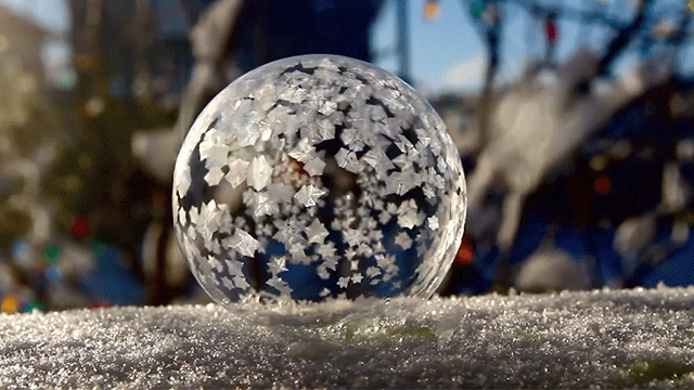 Watch A Bubble Instantly Freeze