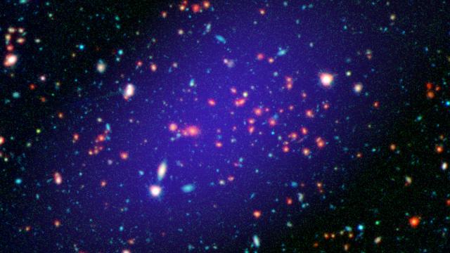 Astronomers Spy Massive Galaxy Cluster 8.5 Billion Light Years From Earth