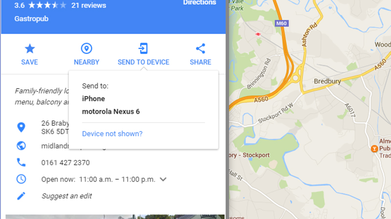 Send Maps From Your Desktop To Your Mobile Device