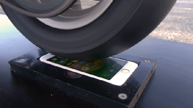 What Happens If You Drop Your iPhone And Then Accidentally Do A Burnout On It?