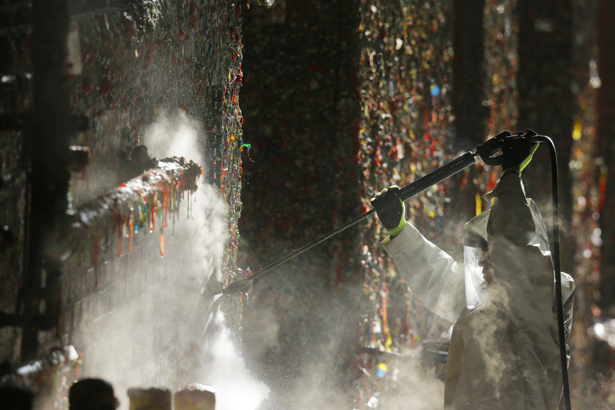Seattle’s Famous Gum Wall Is Being Scrubbed Away To Bare Brick