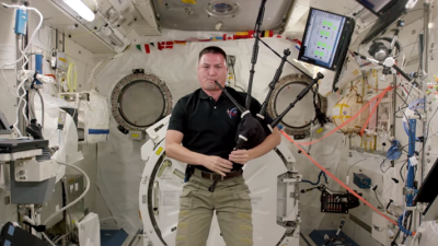 Watch Astronaut Kjell Lindgren Play ‘Amazing Grace’ In Space — With Bagpipes! 