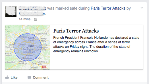 Facebook’s ‘Safety Check’ Lets You Locate Loved Ones In Paris