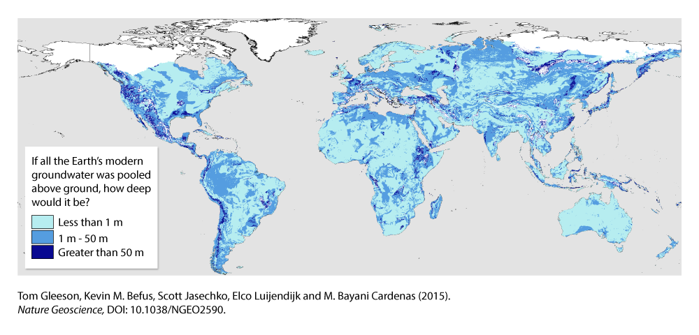 A Map Showing The Earth’s Groundwater As It Would Appear On The Surface