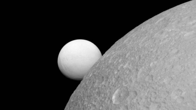 Enceladus And Dione Look Stunning In The Latest Cassini Image