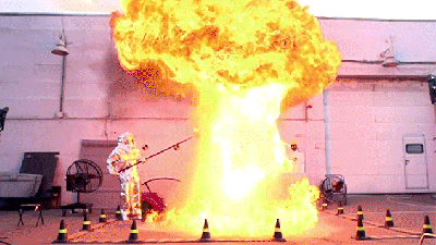 Pouring Water On An Oil Fire Creates A Crazy Mushroom Cloud Fire Explosion